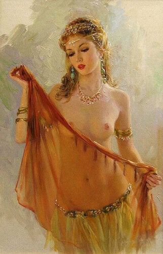 classic nude women - tara taintion play with big boobs