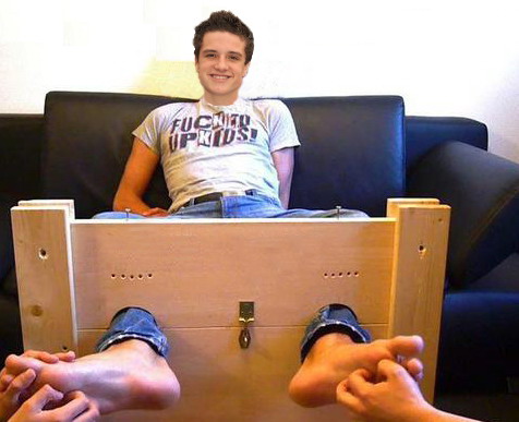 tied feet tickled tube massage tied feet tickled