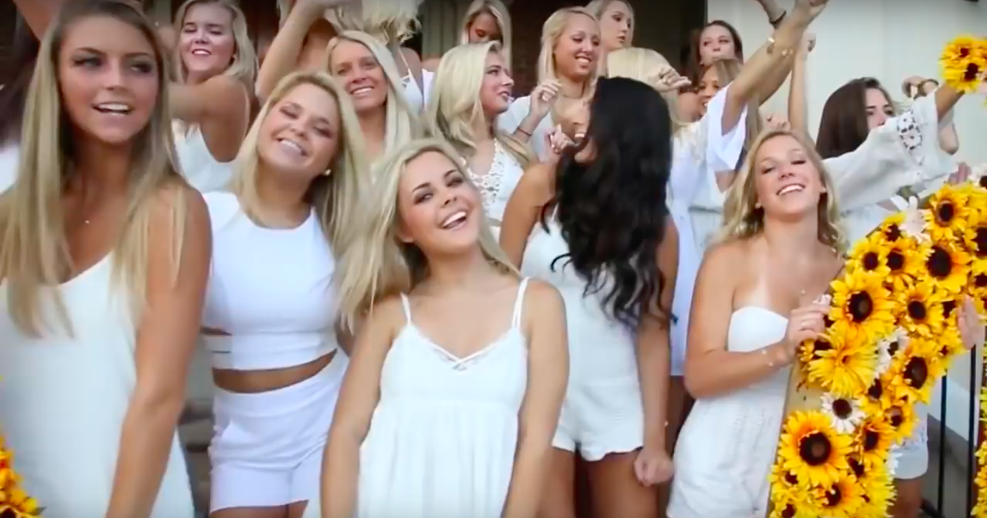 sorority pledge porn - defloration long video alexandra daddario hot scene
