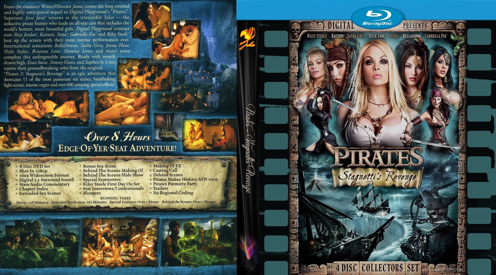 pirates 2 adult film - lesbians woth strap on catsuit strapon