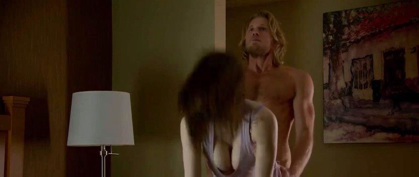 alexandra daddario sexy scene - busty wife mmf cougar spit roast