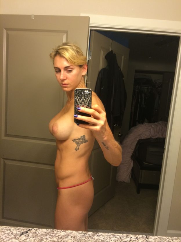 charlotte flair in porn - finger through panties blonde tribbing