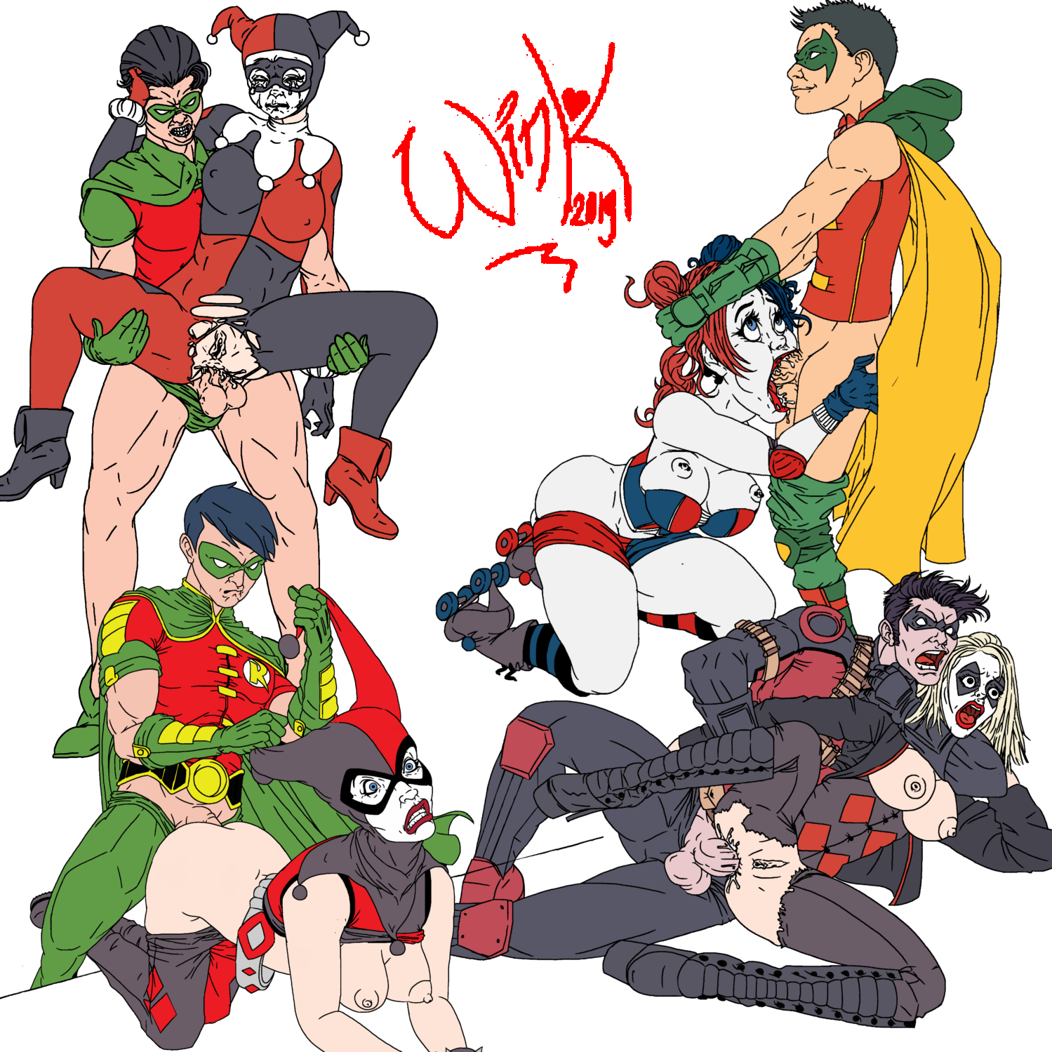 harley quinn deepthroat - ladies silk knickers naughty gilf