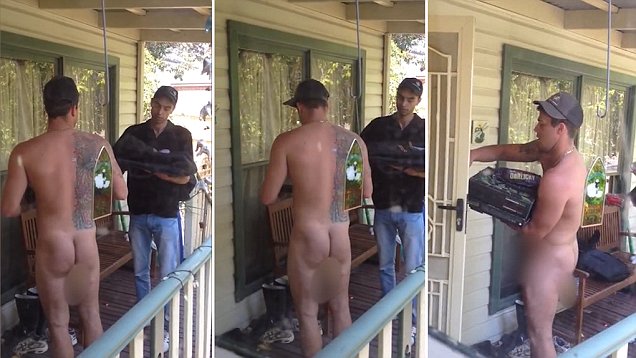 amanda salvas recommends Answering The Door Naked