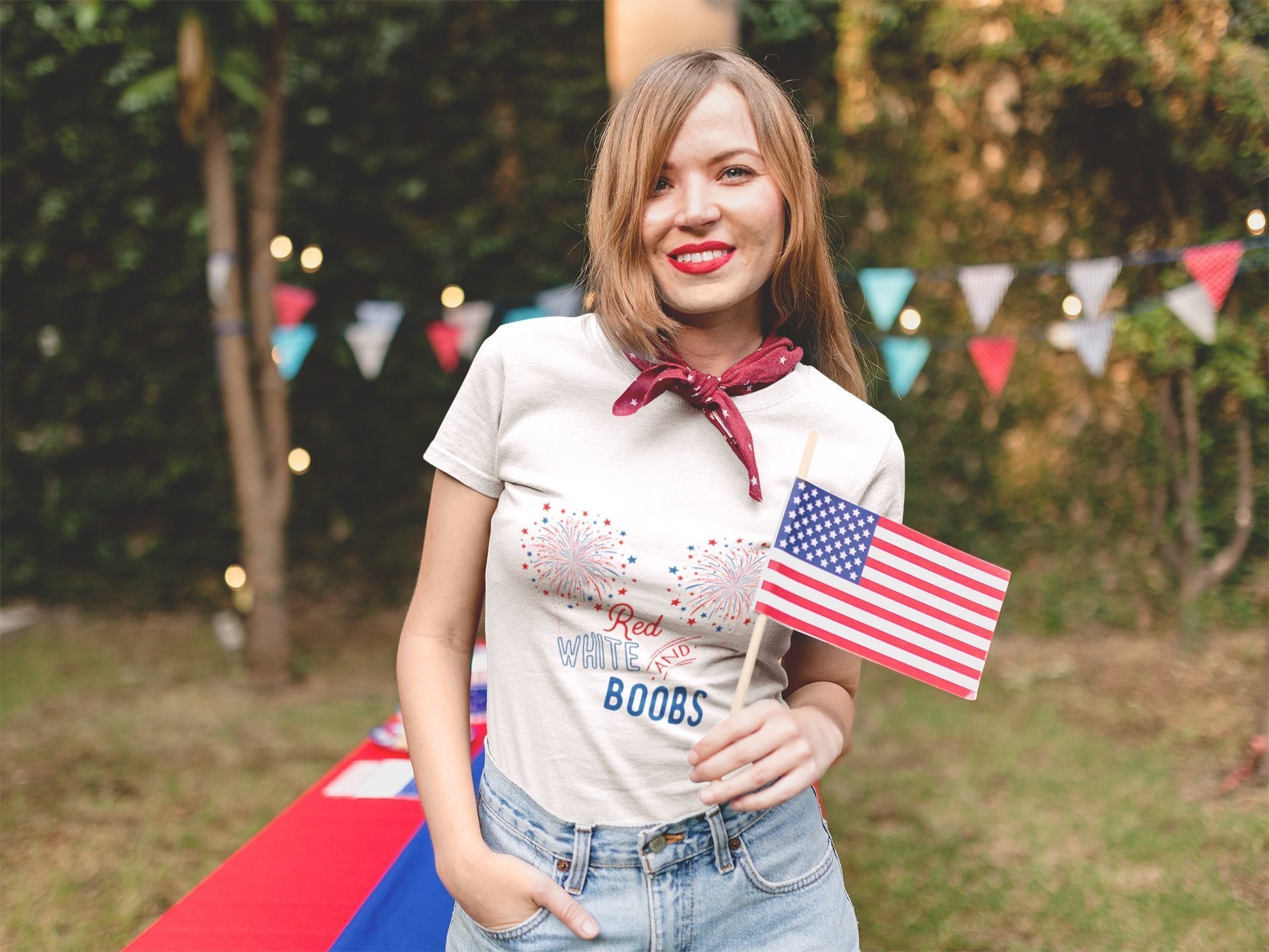 fourth of july tits - sexy female nudes cfnm on tv show