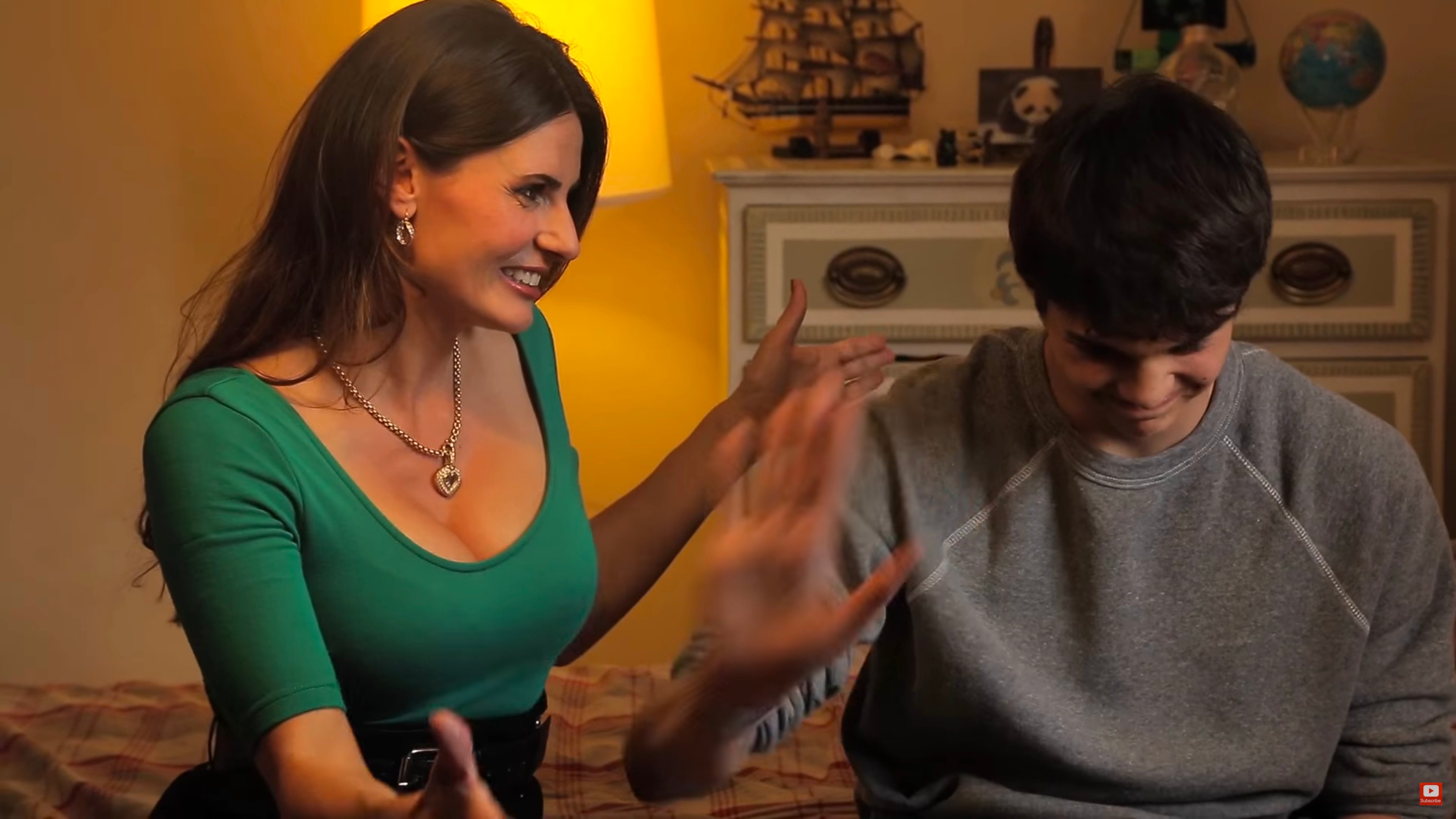 mom helps son jerk off - long dicked kacy lane