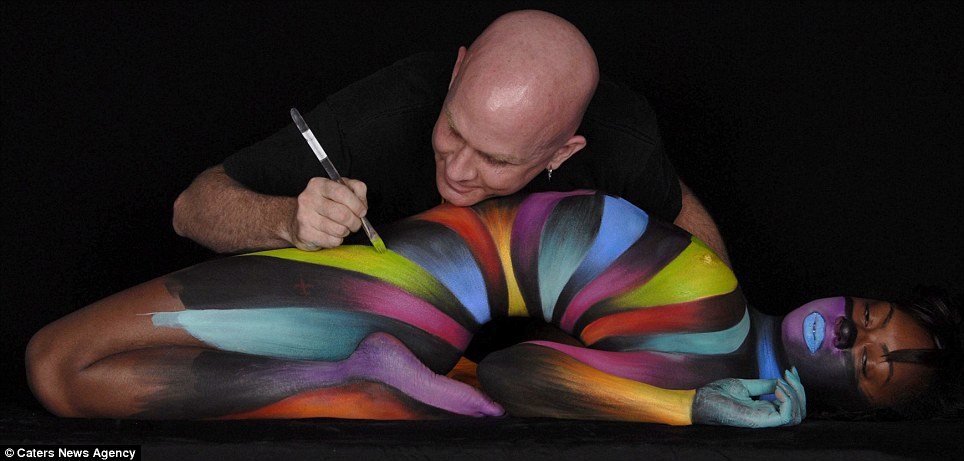 naked body art gets tittyfucked naked body art