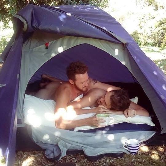 Best of Naked men camping