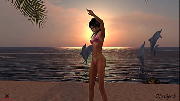 striptease on beach