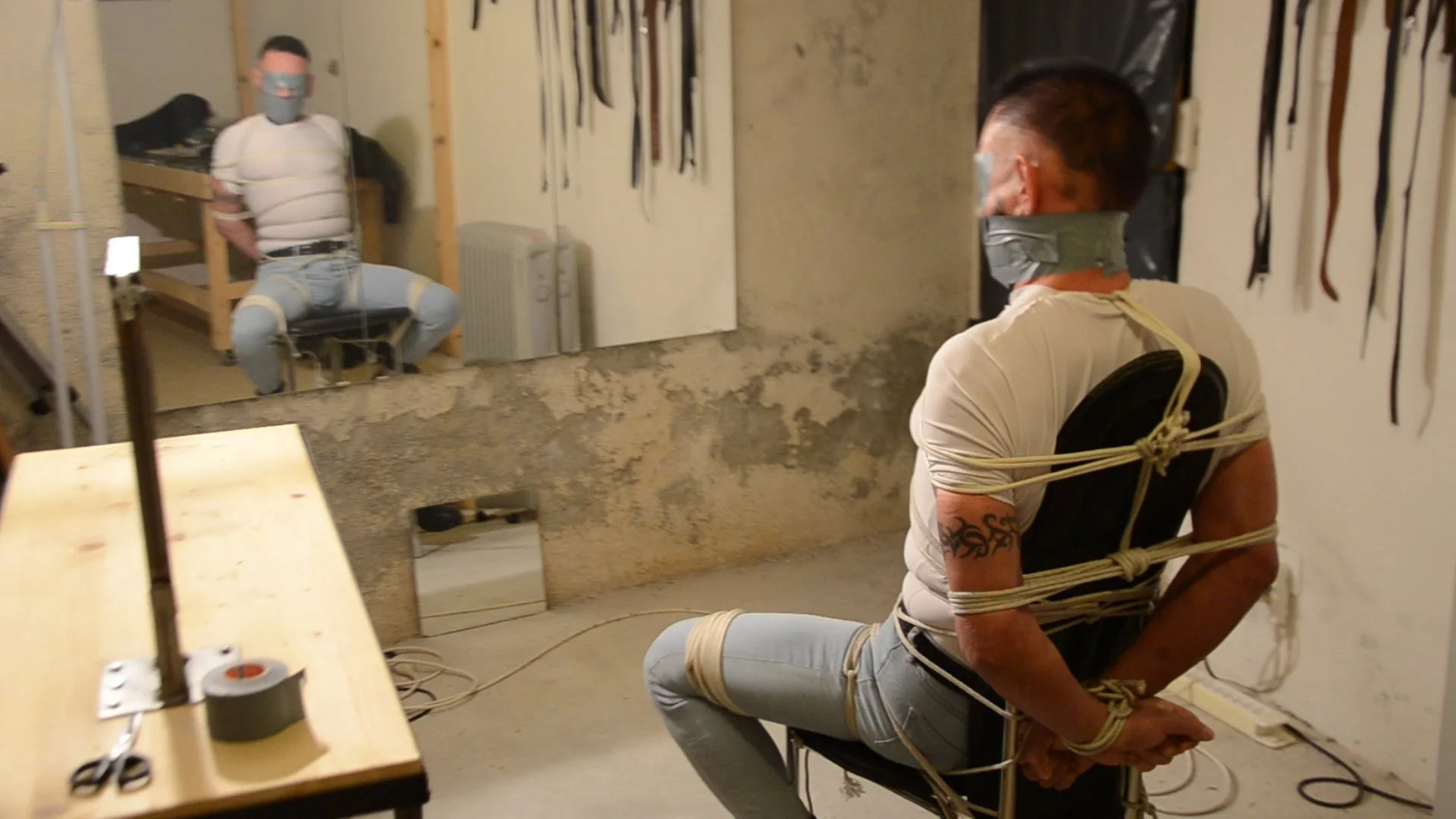 tied up and tape gagged - big natural tits facial lexi luna grades